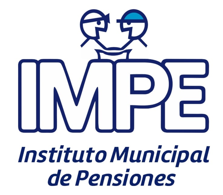 IMPE Instituto Municipal de Pensiones logo with two stylized figures and text