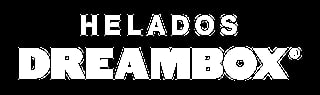 Helados Dreambox logo with white text on black background